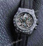 Rolex Daytona Skeleton Face 4802 Movement 46.5g Carbon Fiber Case Tiffany Blue Hands Watch